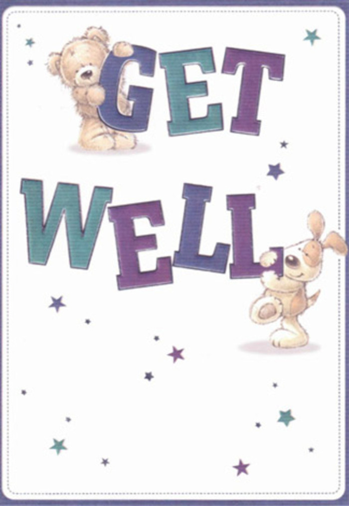 This charming get well card overflows with the tender spirit of Ealing-where warmth and community blossom on every street. At the center, a joyful bear perches cheerfully atop the word 'GET,' its plush fur rendered in soft brushstrokes that invite a sense of touch, while a floppy-eared pup nestles close beneath the exuberantly shaded 'WELL,' a lively teal that catches the eye. Both characters radiate the kind of friendship and empathy that's always in abundance at Ealing Florist on a busy afternoon. Twinkling stars swirl around them in varying shades of blue and lavender, their placement as thoughtful as the finishing sprigs of greenery in a lovingly arranged bouquet. Against a canvas of pristine white, the bold, rounded typography brings a smile-much like the hopeful energy that fills the air near Haven Green when a local recovers from illness. The card feels alive with comforting textures: the velvety puppy ears, the gentle tufted bear, and the luminous ink of the scattered stars, all echoing the tactile reassurance of fresh flowers hand-delivered across Ealing. This card embodies not just well wishes, but a celebration of kindness, healing, and the everyday magic found in the small, caring gestures that unite our community.