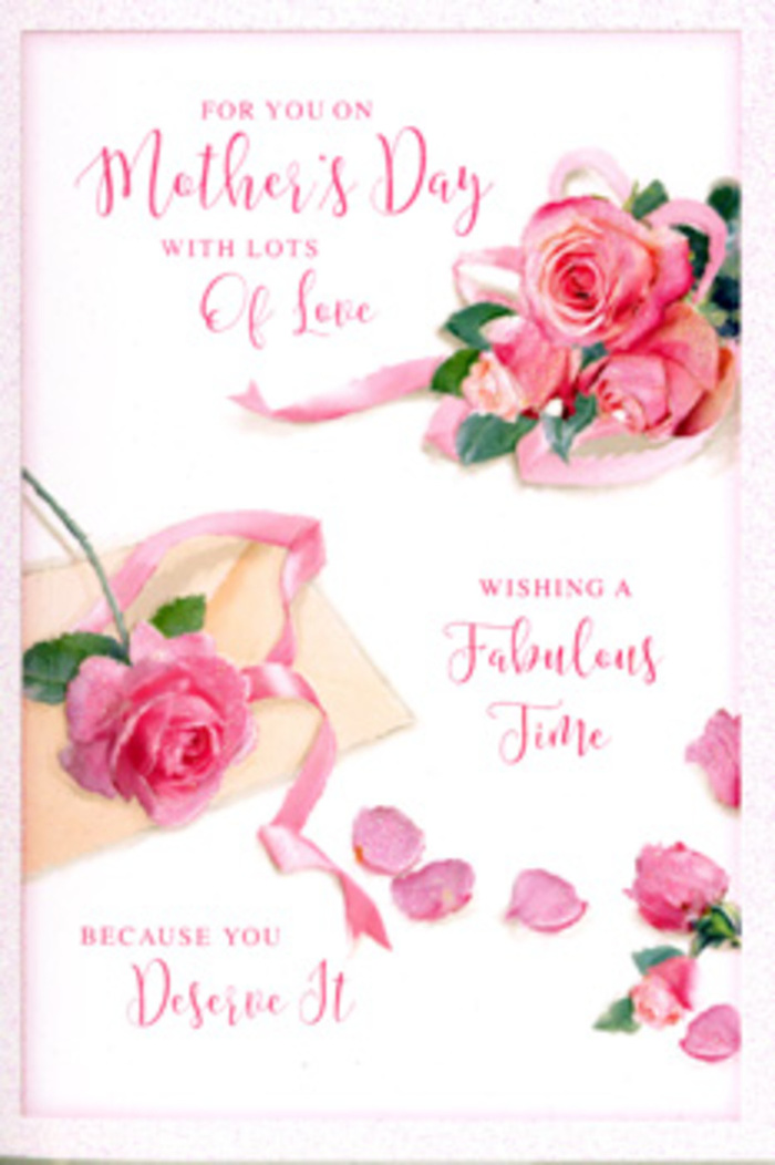 A delicately styled Mother's Day card features a romantic arrangement of pink roses, captured as though a local Ealing florist had translated a bouquet directly onto paper. The roses form a soft focal point, gathered in a loose bouquet with blooms of varying sizes, from tight, promising buds to fully open, ruffled flowers. Each petal is rendered in nuanced shades of pink, from pale shell tones to deeper rose, creating a natural gradient that suggests movement and depth. A few petals have drifted free from the main cluster, resting at graceful angles across the light background, like the remnants of a celebration after guests have gone. Woven around the central bouquet, a pastel ribbon loops and twists with gentle curves, its satin surface catching the light in narrow highlights, reminiscent of the finishing touches given to arrangements heading out for delivery around Pitshanger Lane or Northfields. The card's background remains soft and unobtrusive, allowing the colour of the roses and the ribbon to stand out without distraction. Flowing, hand-drawn calligraphy arcs across the design, carrying a loving Mother's Day message in elegant, looping lines that echo the shapes of the petals and ribbon. The lighting feels like late-morning brightness filtering through an Ealing townhouse window-clear yet tender, flattering to every curve and fold. This card visually expresses what many struggle to say aloud: gratitude, admiration, and the comfort of lifelong care, all embodied in pink roses and thoughtful design. It is easy to imagine it placed beside a vase of fresh blooms on a mantelpiece overlooking Ealing's tree-lined streets, a lasting reminder of a cherished moment.
